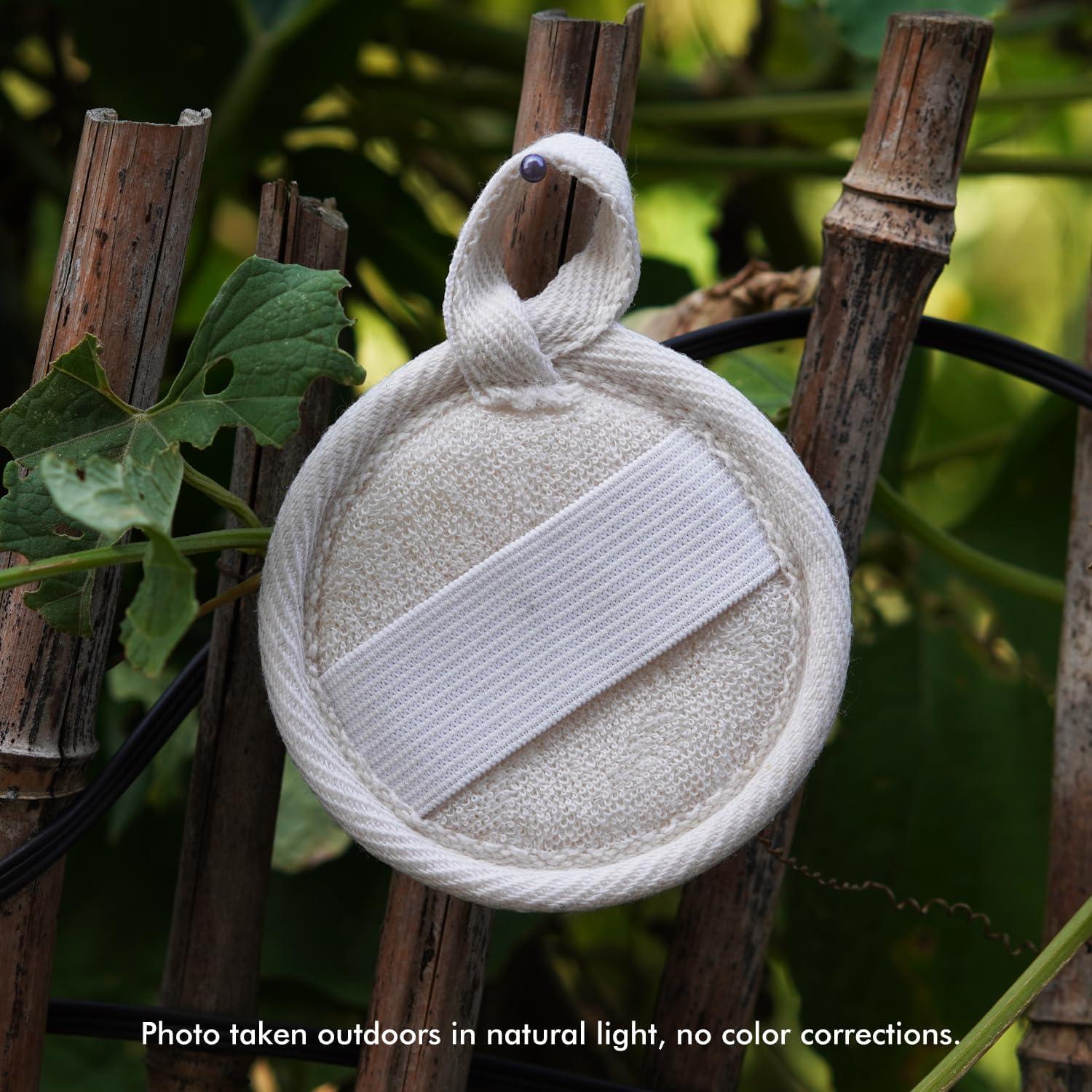 Paquete de 12 Esponjas Exfoliantes de Lufa Natural 8cm