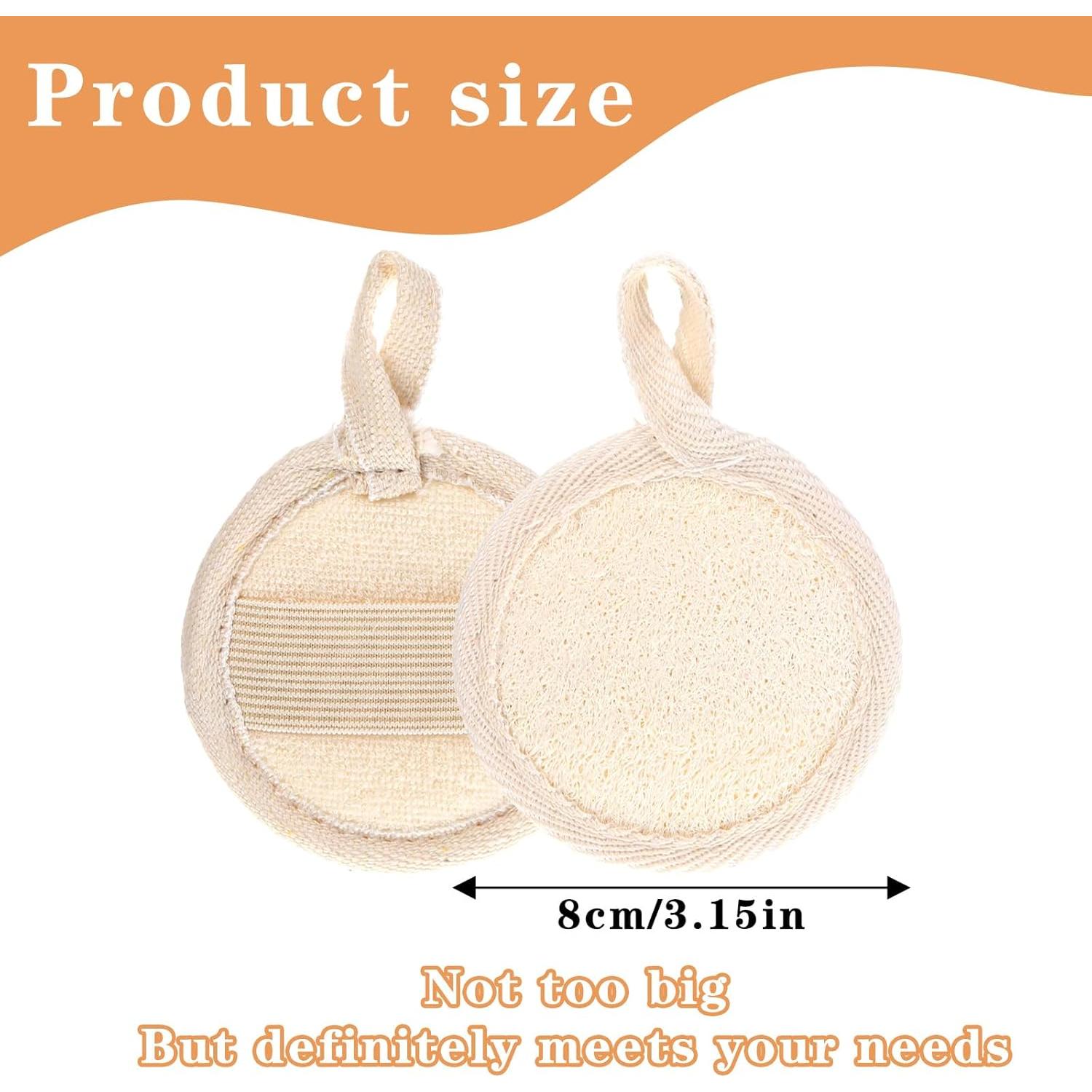 4 Esponjas Exfoliantes Faciales de Lufa Natural Quilax 8cm