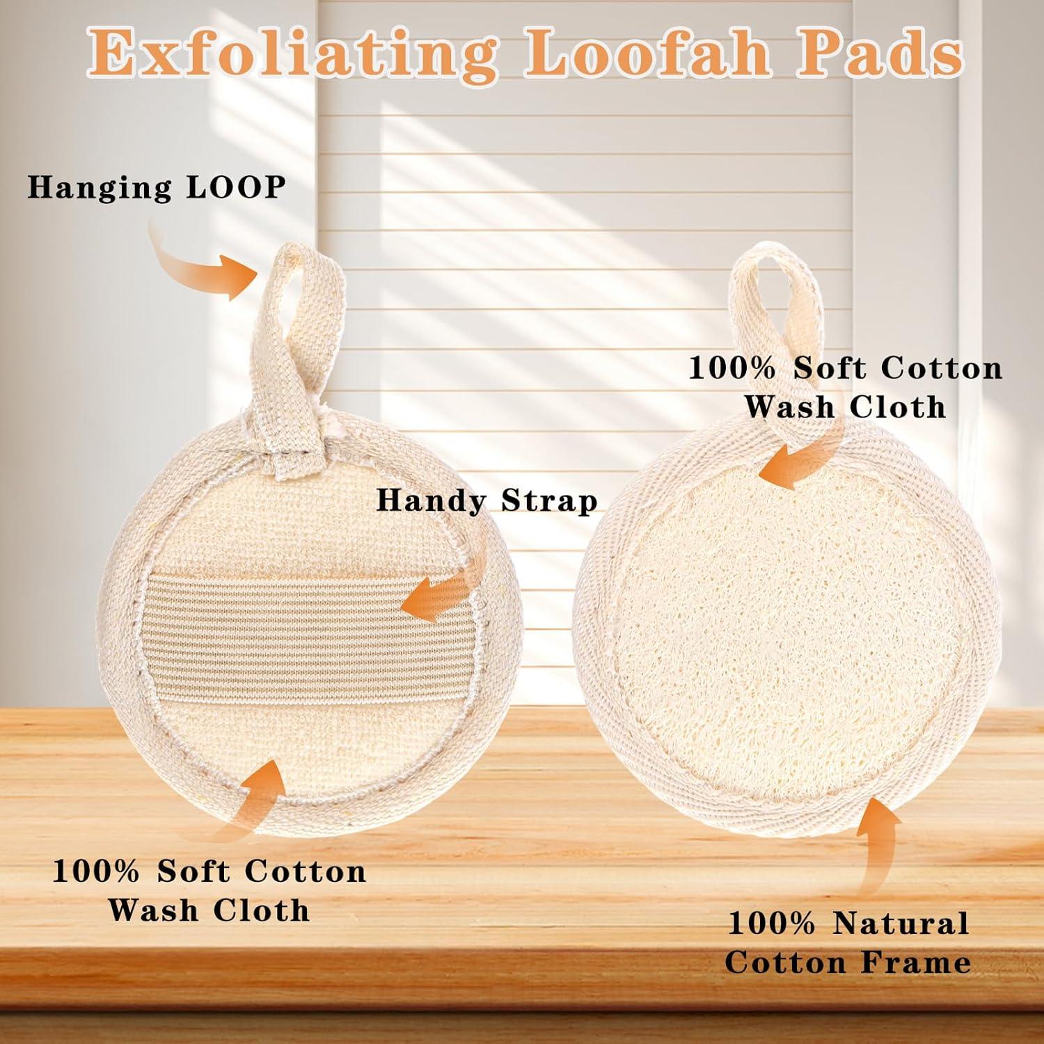 4 Esponjas Exfoliantes Faciales de Lufa Natural Quilax 8cm