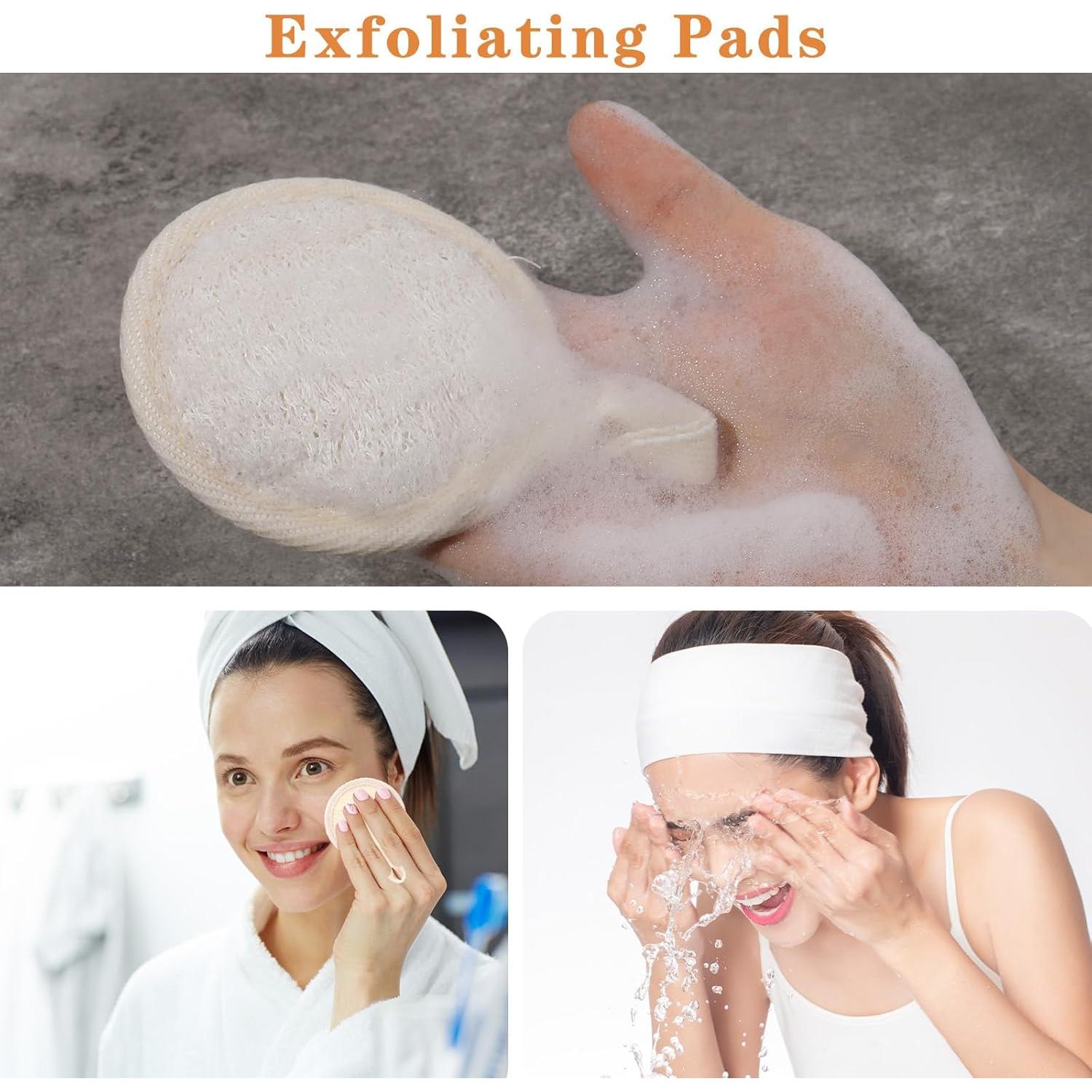 4 Esponjas Exfoliantes Faciales de Lufa Natural Quilax 8cm