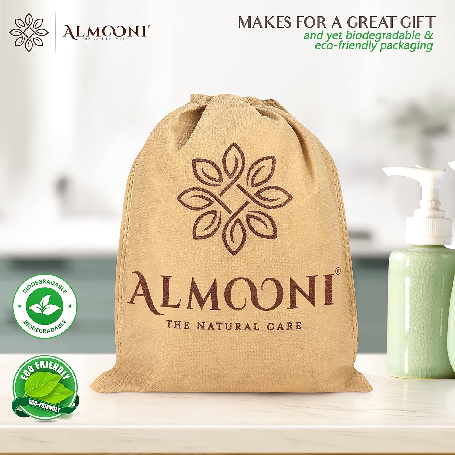 Guantes Exfoliantes de Lufa Natural ALMOONI - 3 Piezas
