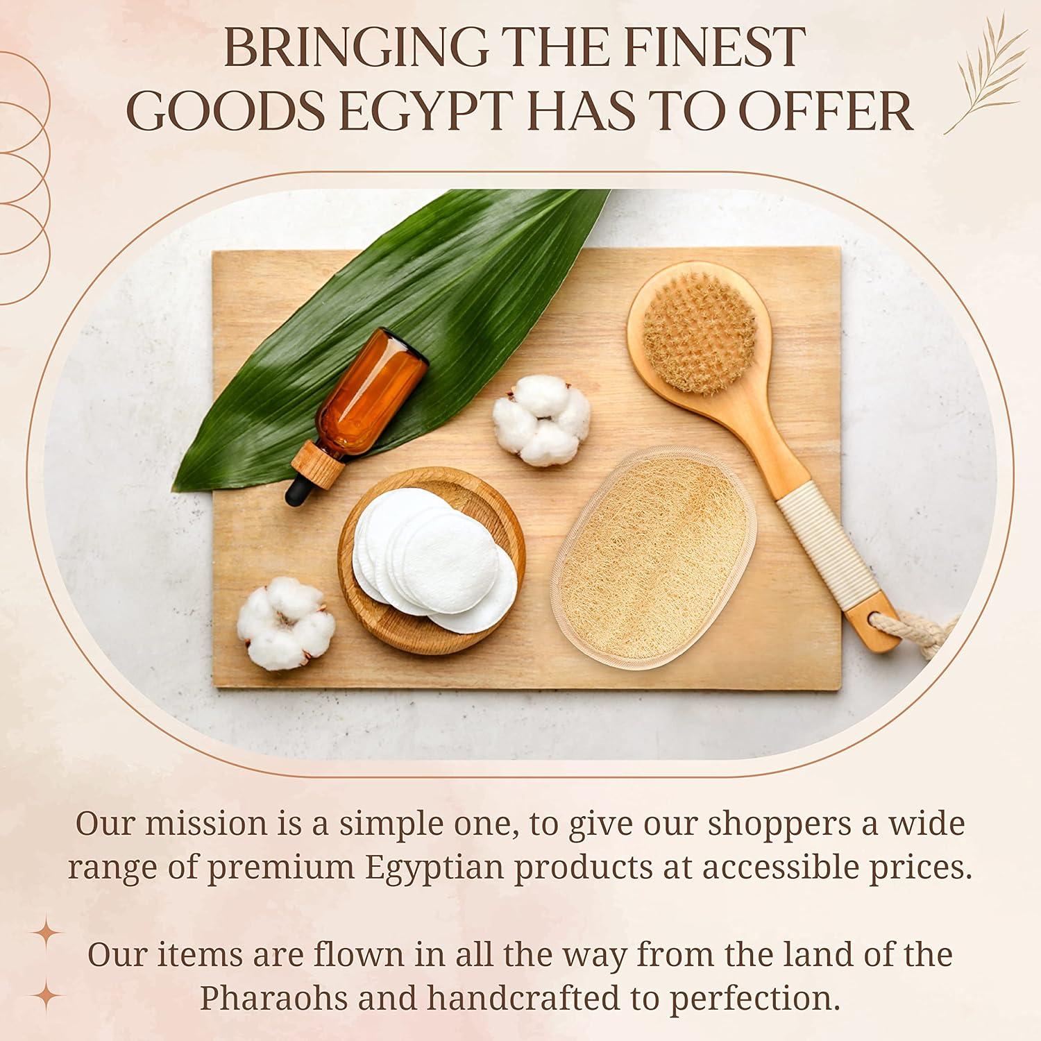 Esponjas de Lufa Natural Egipcia - Exfoliantes Doble Cara 17.5x12 cm, Paquete de 2