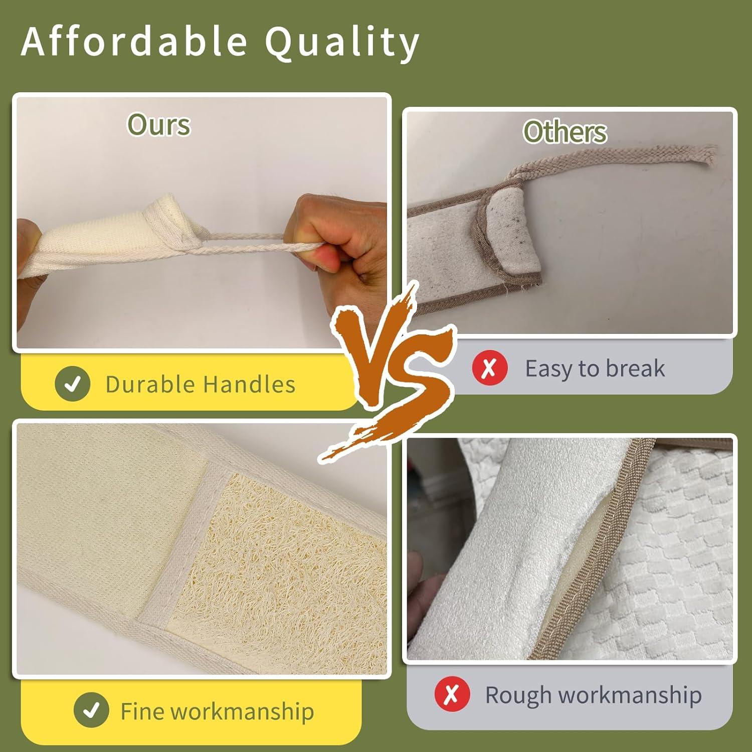 Esponja de Lufa Natural YOTDHUO para Espalda 78.7x9.4cm