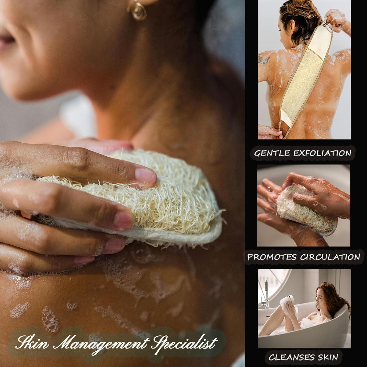 Juego de Lufa Natural JouiiSiYa 3 Piezas Exfoliantes