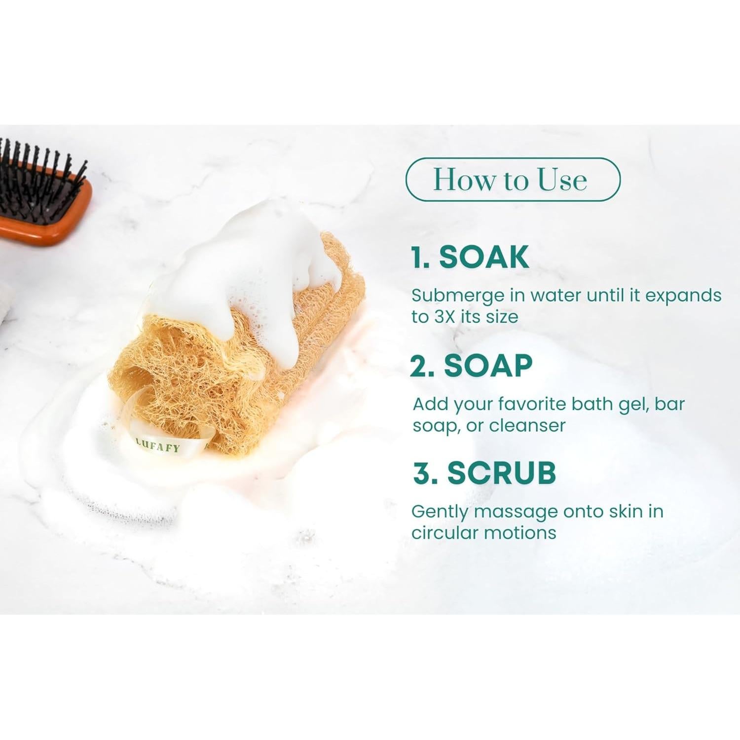 Juego de 12 Esponjas de Lufa Natural LUFAFY - Exfoliantes 15 cm