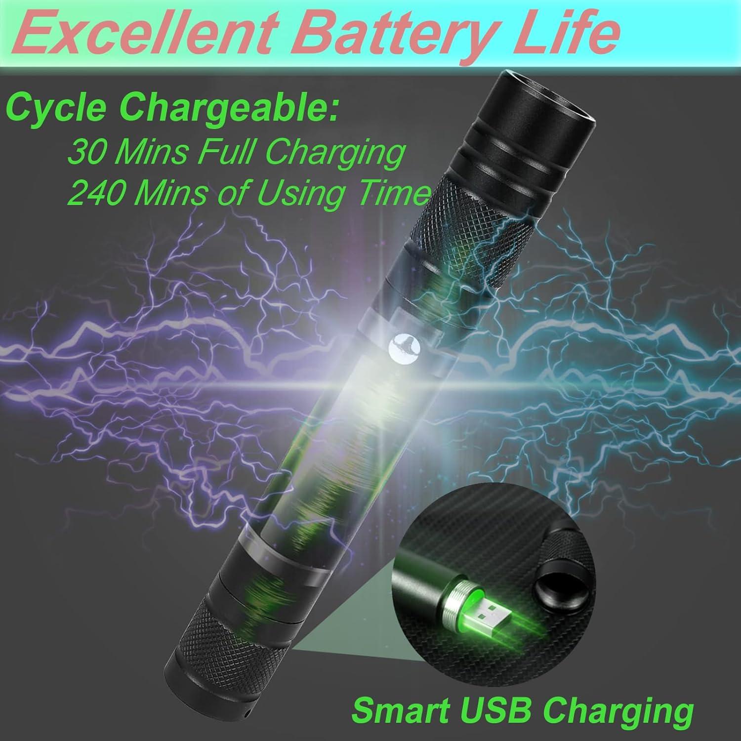 Puntero Láser Rojo Recargable NHOEBICK 609.6m para Gatos