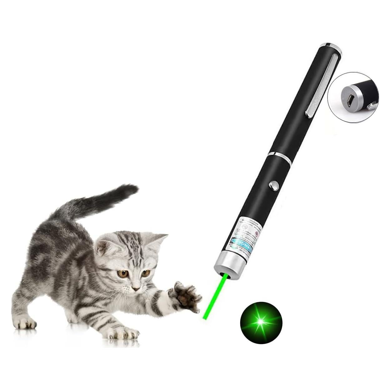 Juguete Interactivo para Gatos USB Recargable Verde 2158