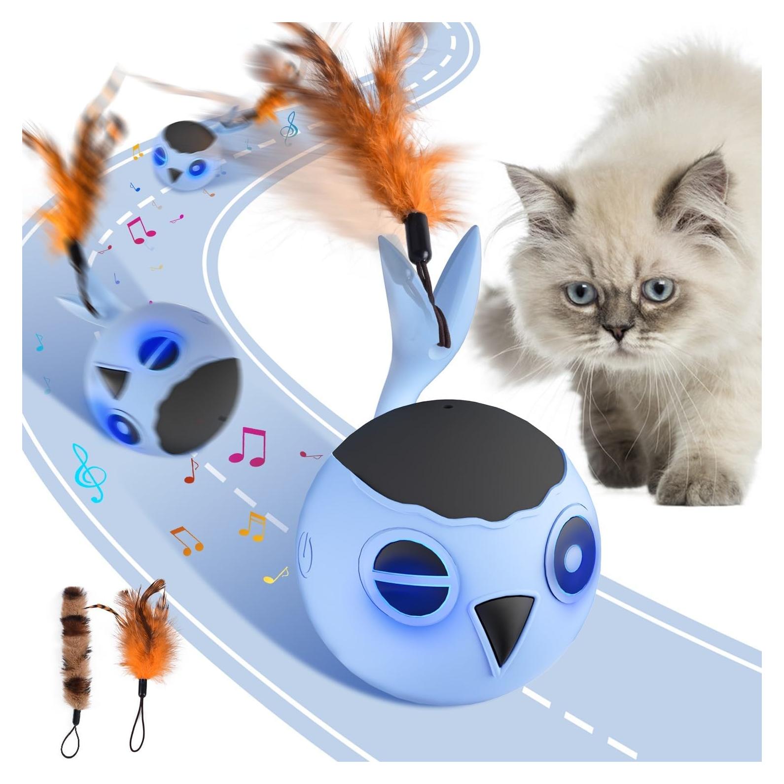 Juguete Interactivo para Gatos ORSDA T96 con Luz y Plumas