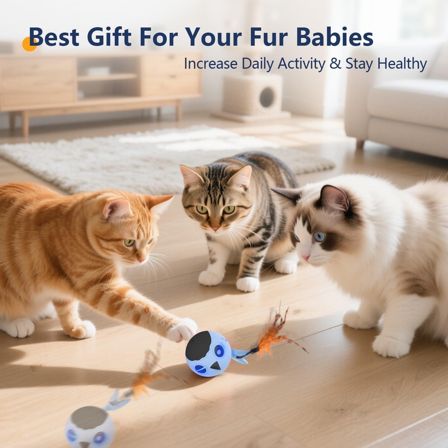 Juguete Interactivo para Gatos ORSDA T96 con Luz y Plumas