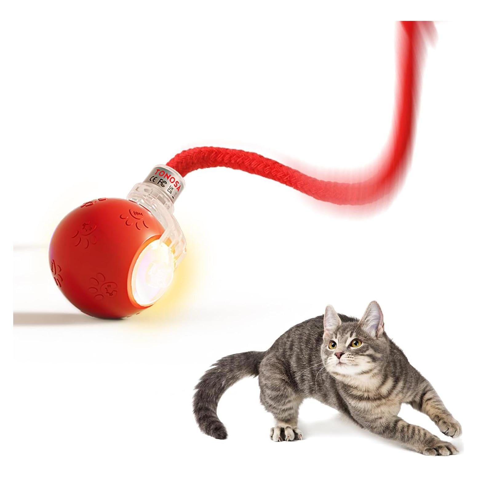 Juguete Interactivo para Gatos Tonosa O10 - Silicona, RGB, 2 Modos