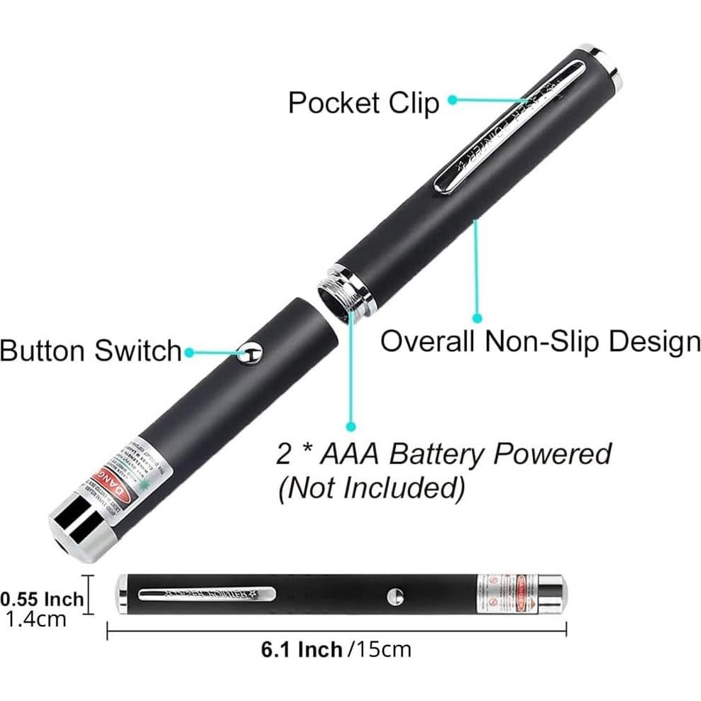 Puntero Láser Interactivo para Gatos y Perros - 3 Pcs - Rojo, Verde, Púrpura