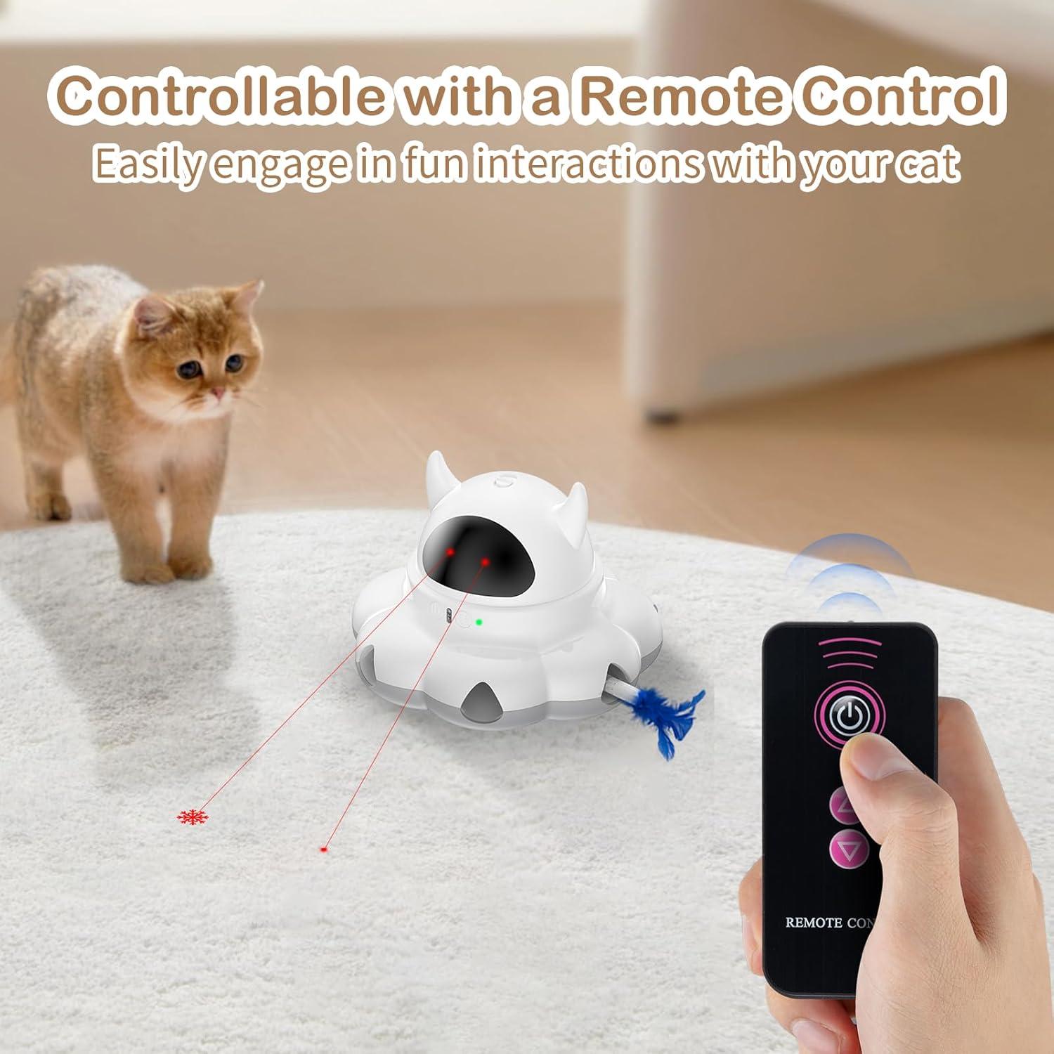 Juguete Interactivo para Gatos Cosicosy 2-en-1 Blanco