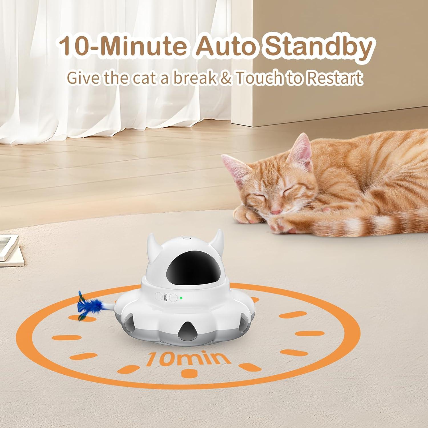 Juguete Interactivo para Gatos Cosicosy 2-en-1 Blanco