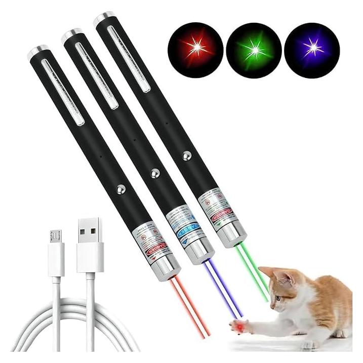 Puntero Láser Interactivo Recargable para Gatos y Perros - 3 Pcs
