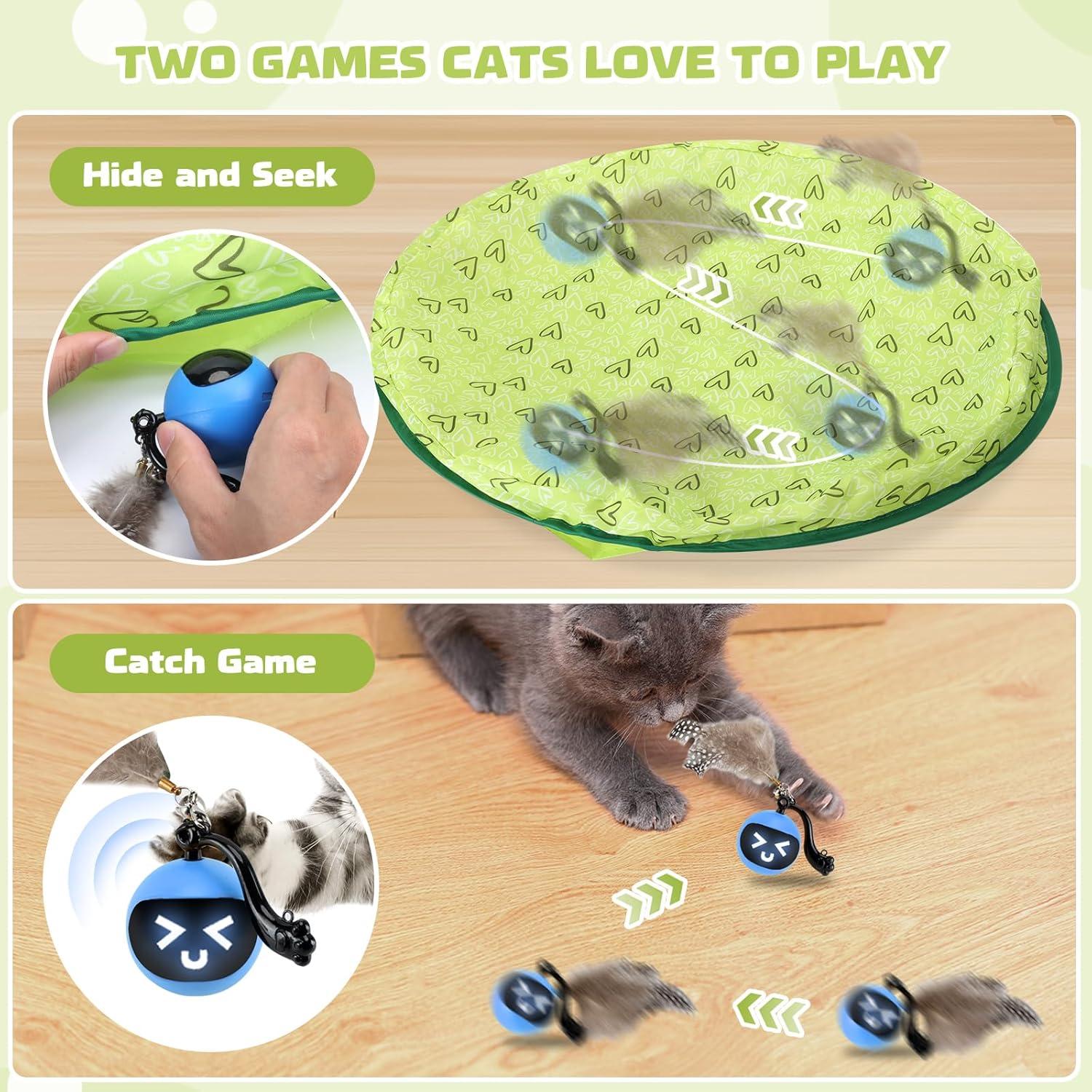 Juguete Interactivo para Gatos WorTade Verde - Bola Eléctrica