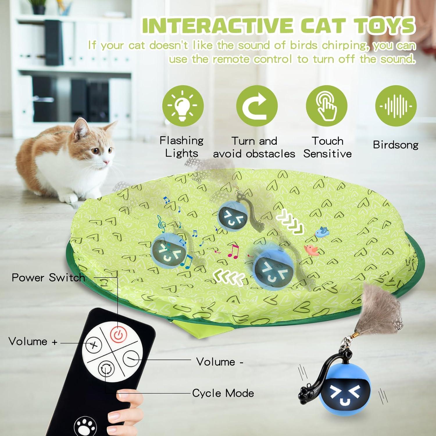 Juguete Interactivo para Gatos WorTade Verde - Bola Eléctrica