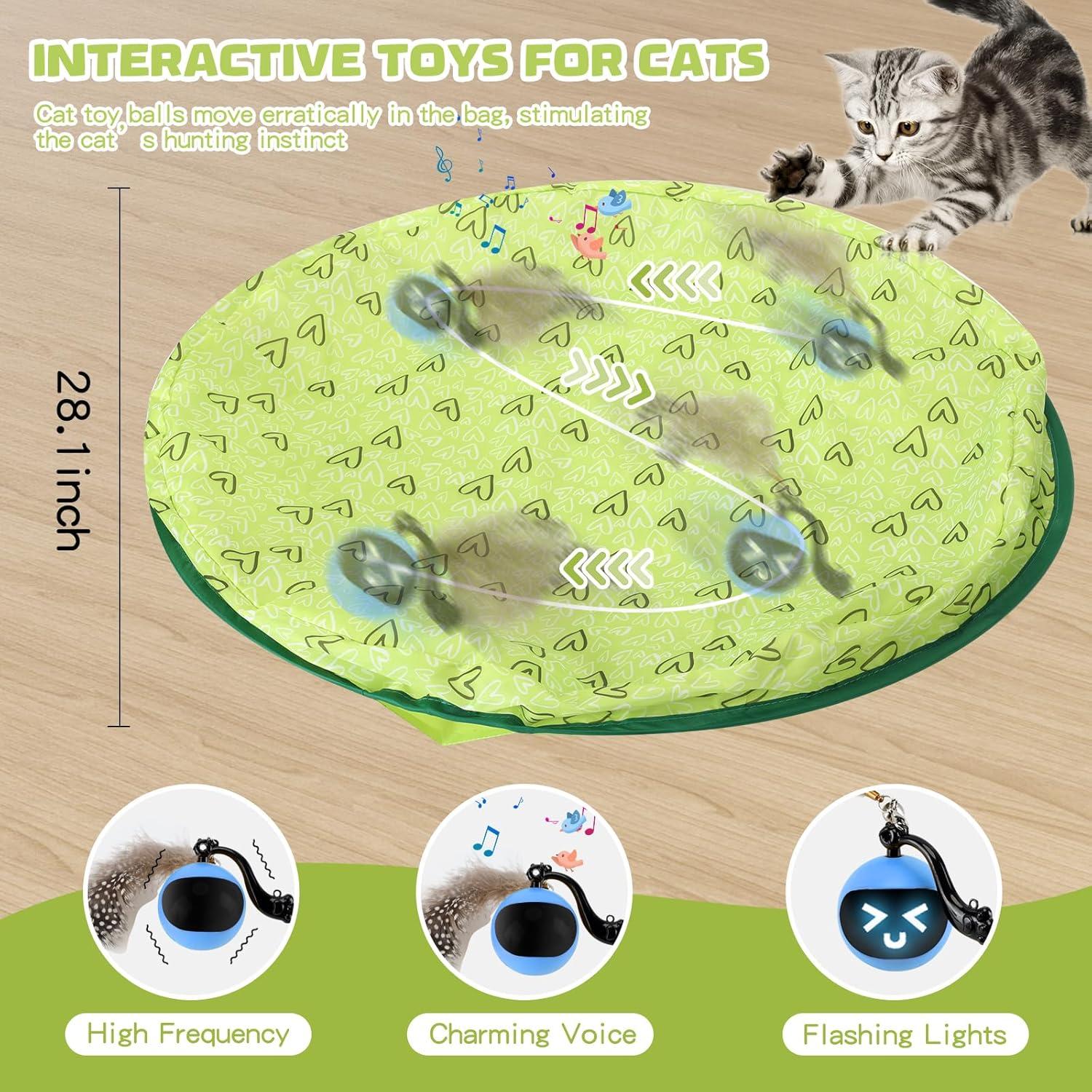 Juguete Interactivo para Gatos WorTade Verde - Bola Eléctrica