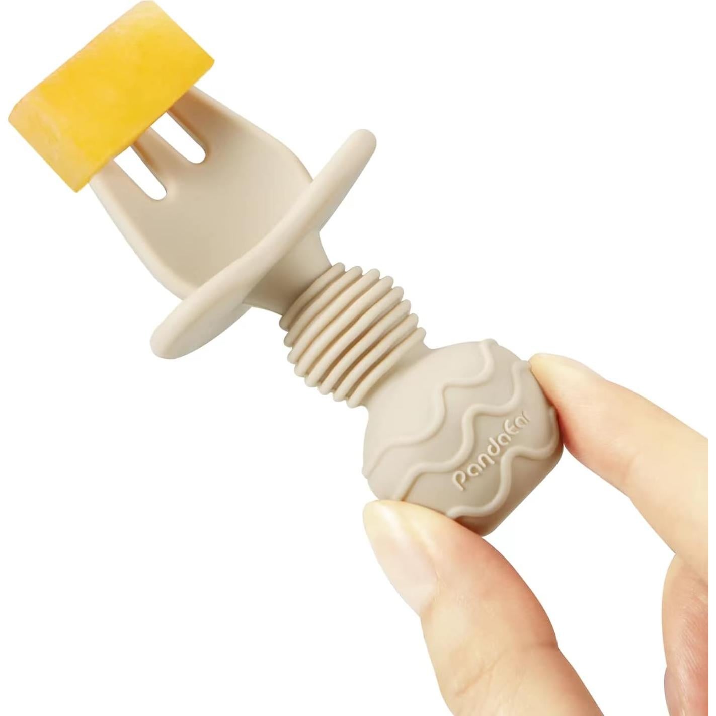 Set 6 Utensilios de Silicona PandaEar para Bebés - Cucharas y Tenedores Anti-Atragantamiento