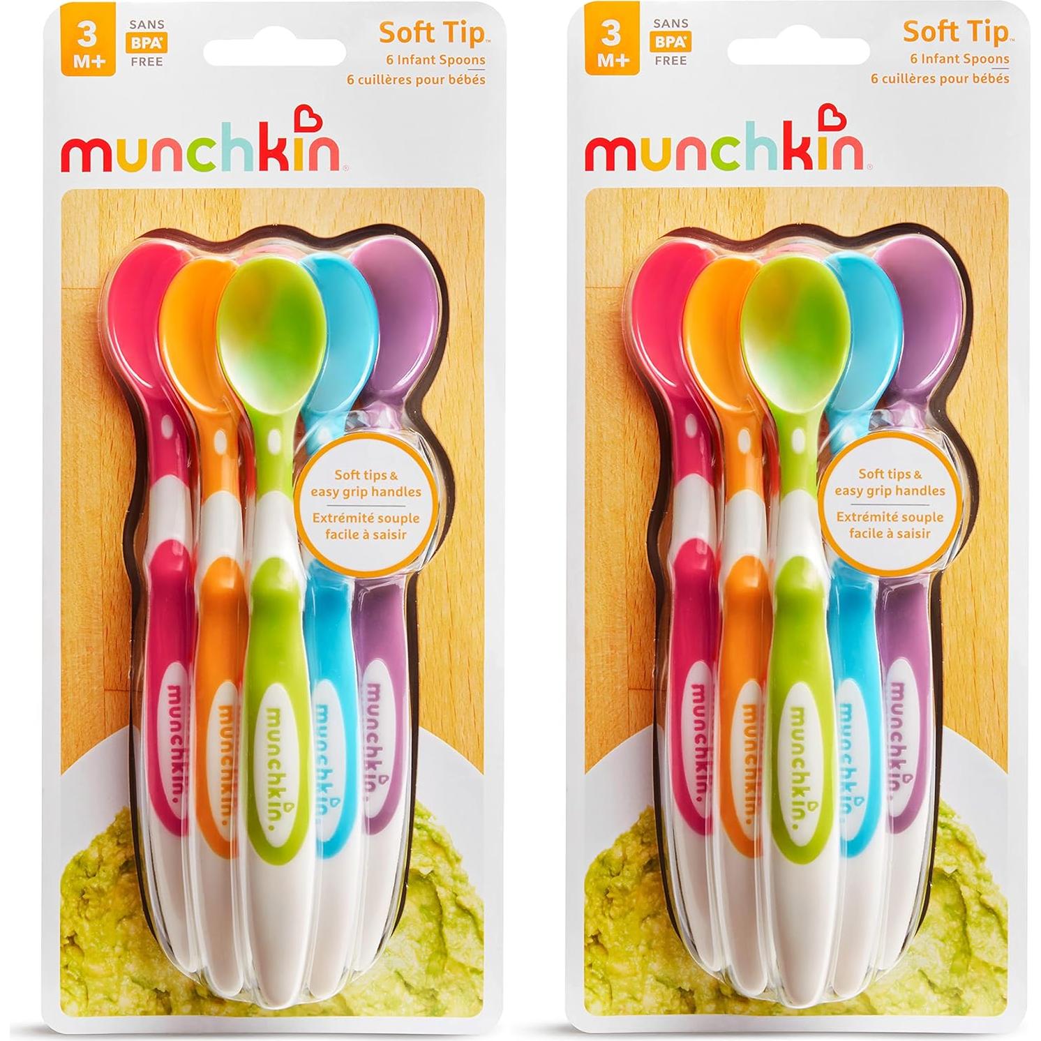 Cucharas para Bebé Munchkin Soft Tip, Paquete de 12 Sin BPA