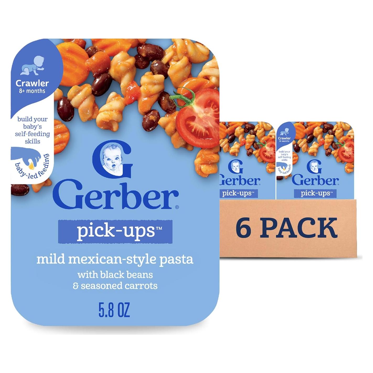 Comida para Bebés Gerber Pick-Ups 6x163g Pasta Estilo Mexicano