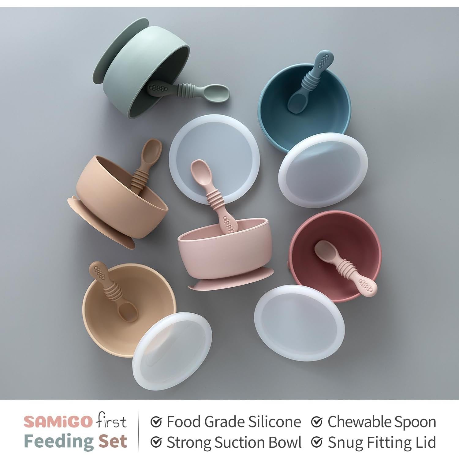 Conjunto de Alimentación SAMiGO: Tazón con Succión y Cuchara