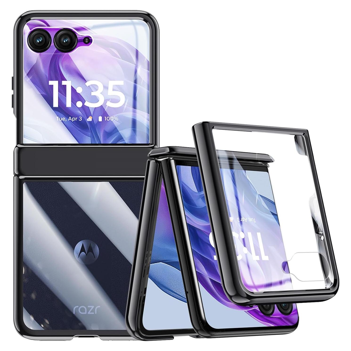 Funda Transparente Clatoxi para Motorola Razr 50 Ultra 2024