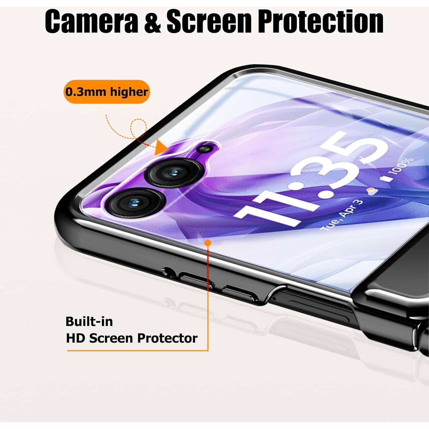 Funda Transparente Clatoxi para Motorola Razr 50 Ultra 2024