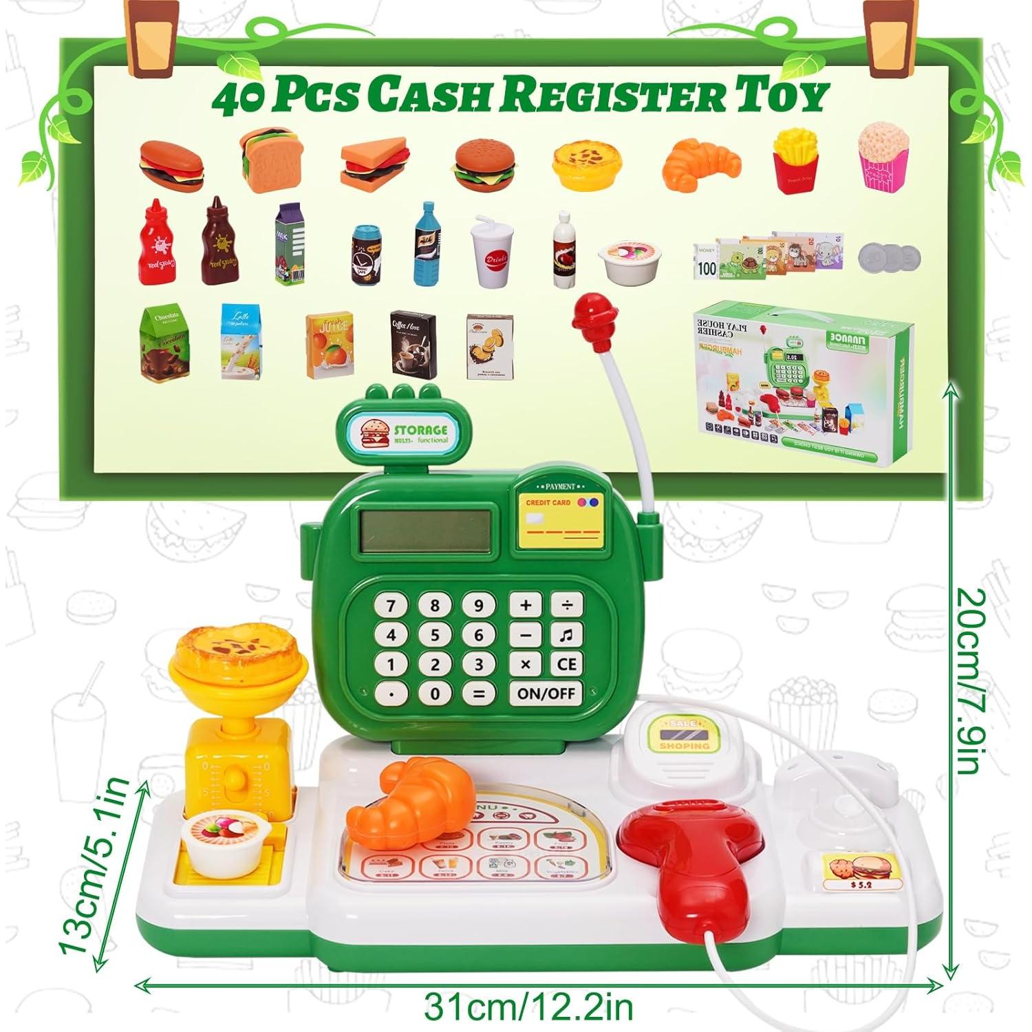 Caja Registradora Infantil Jomifin Verde con Sonidos Realistas