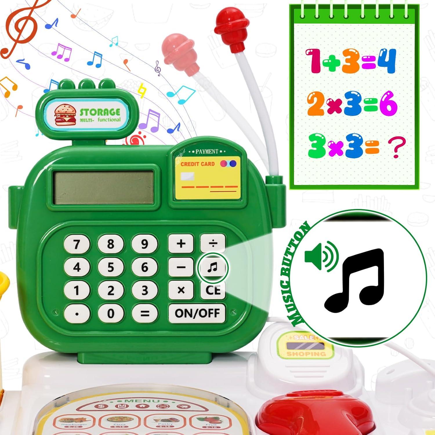 Caja Registradora Infantil Jomifin Verde con Sonidos Realistas
