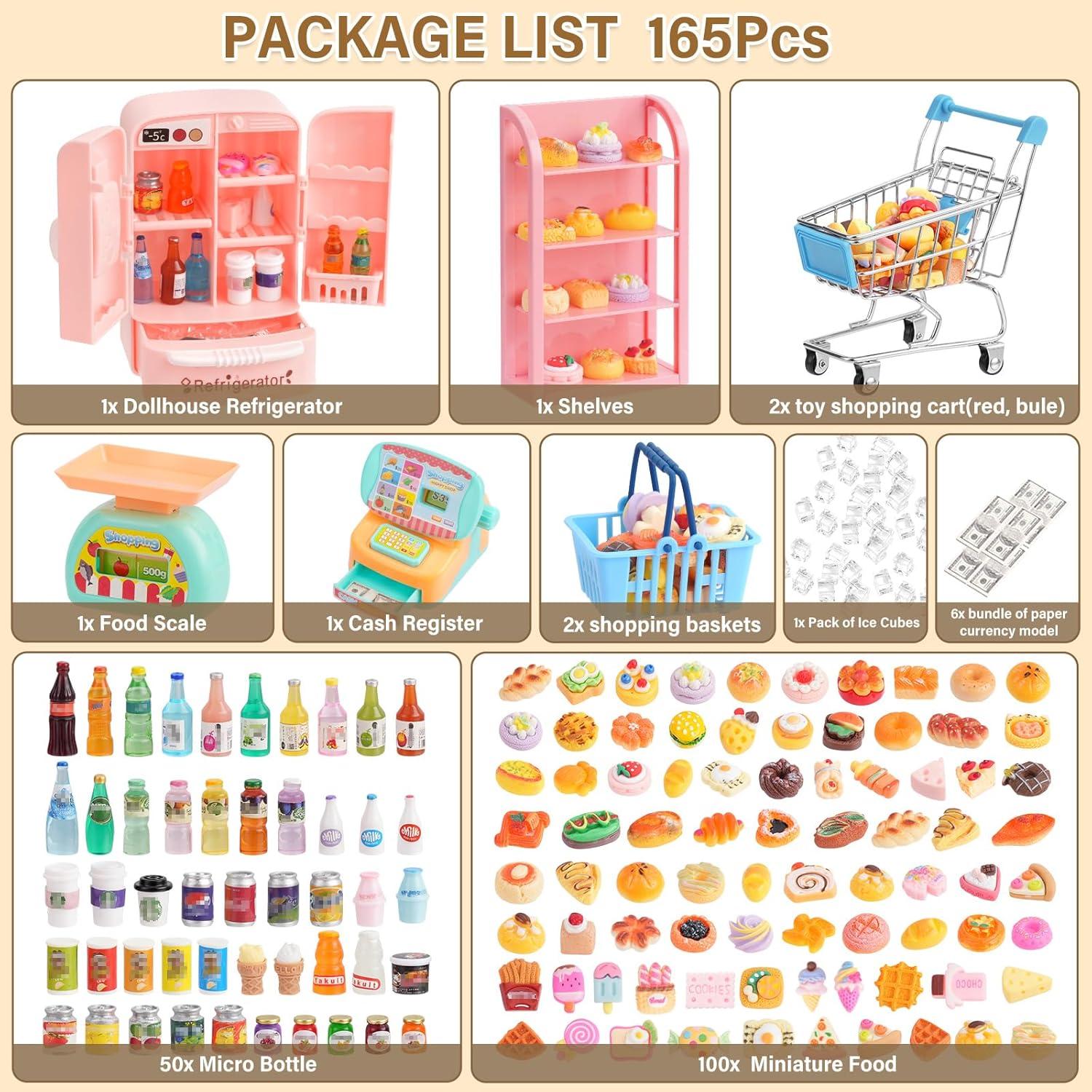 Juego de Mini Carrito de Compras Kapeiluo con Accesorios