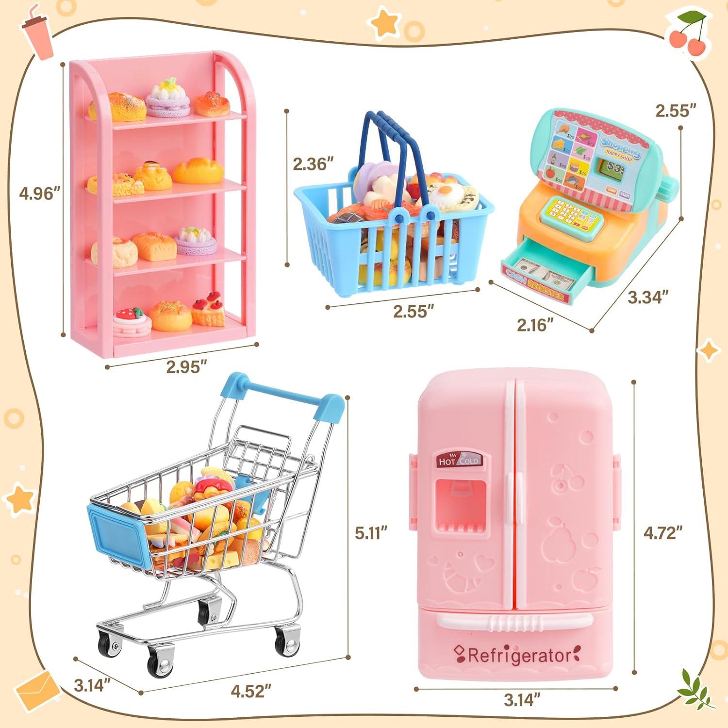 Juego de Mini Carrito de Compras Kapeiluo con Accesorios