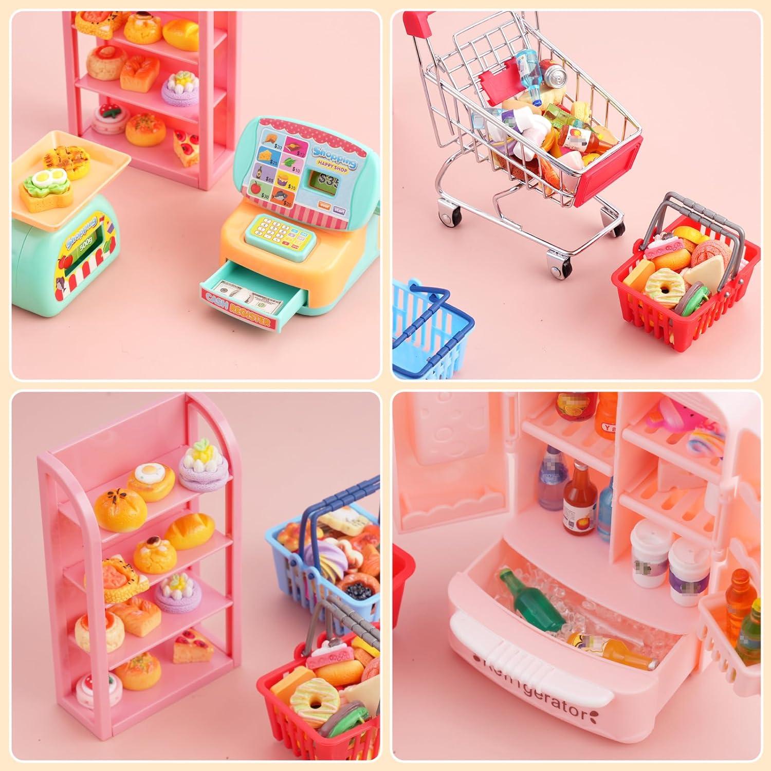 Juego de Mini Carrito de Compras Kapeiluo con Accesorios