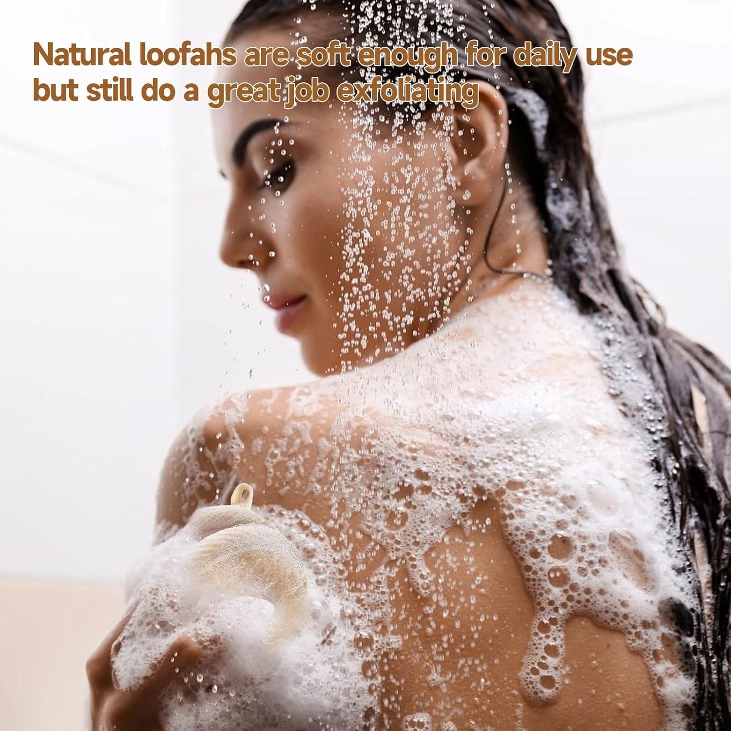Esponjas de Baño Lufa Natural YEMTAL 3 Piezas Exfoliantes