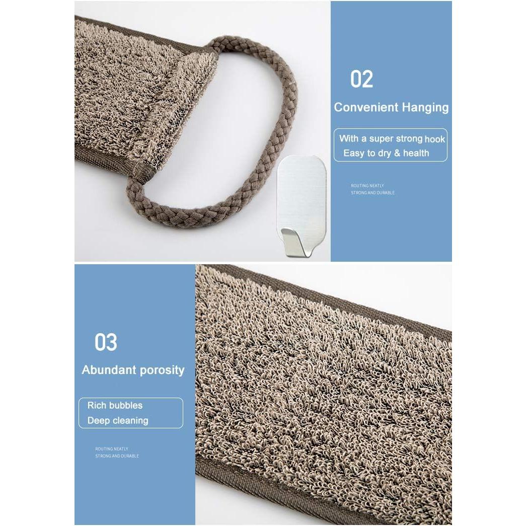 Esponja de Espalda Exfoliante IYOOH de Lino Natural 89cm