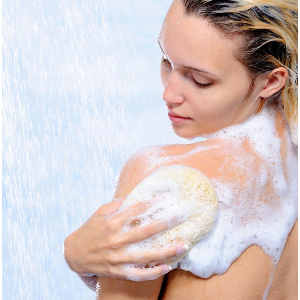 AVESEL Almohadillas Exfoliantes de Lufa Natural - Grande 10x15 cm - Paquete de 8