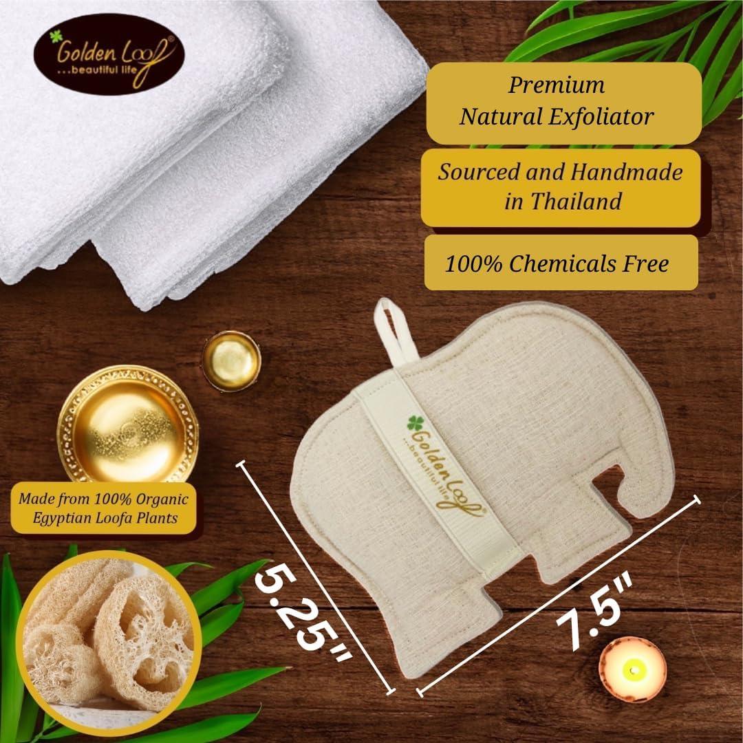 Esponja de Lufa Elefante Dorada 19x14cm Esterilizada Natural