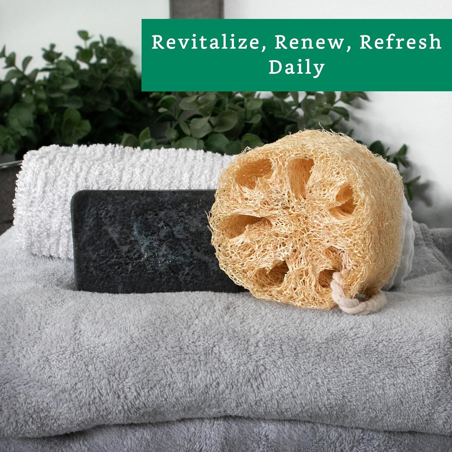 Esponjas Exfoliantes de Lufa Natural LooLife - Paquete de 4