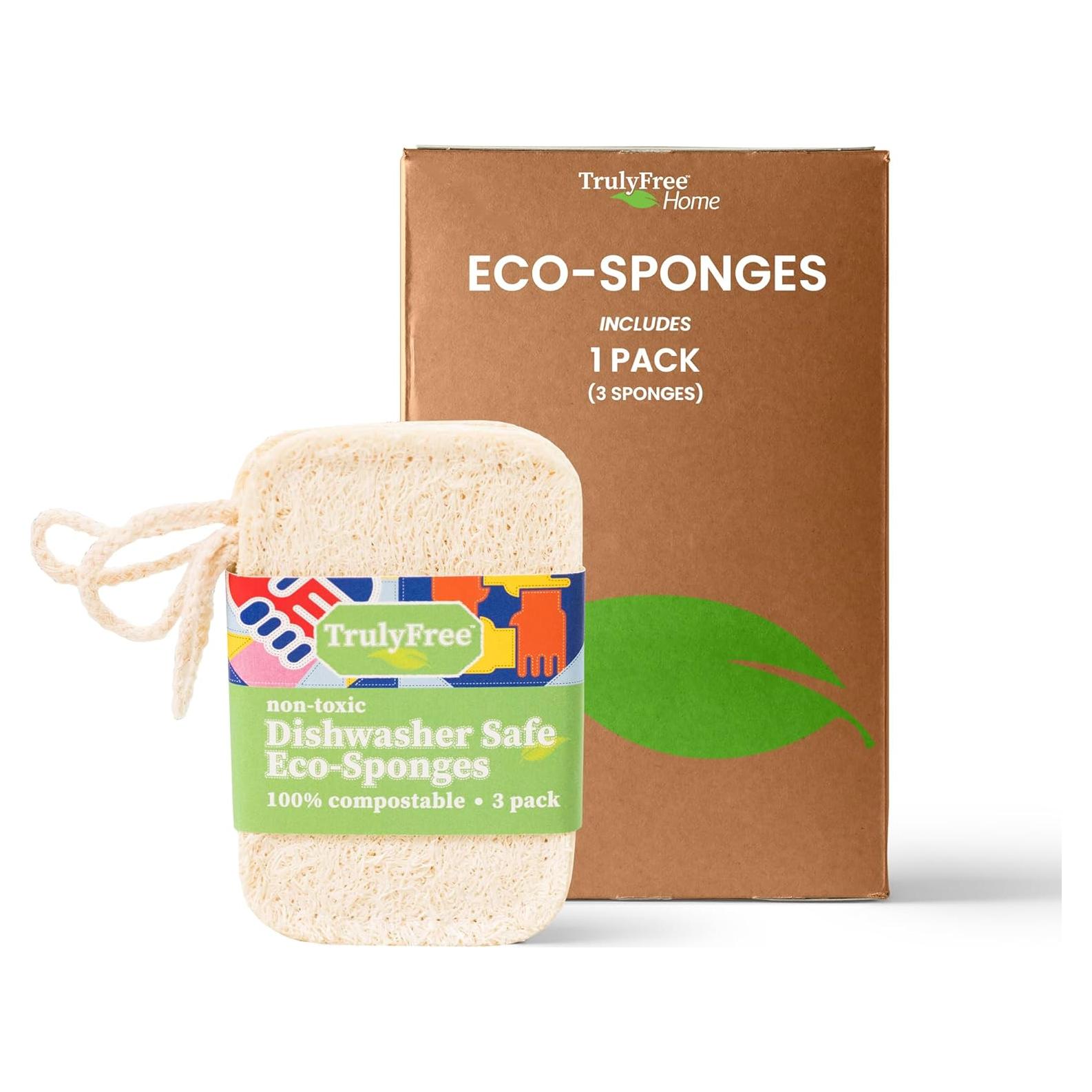Esponjas de Limpieza Natural Truly Free - Luffa Orgánica 3 Unidades