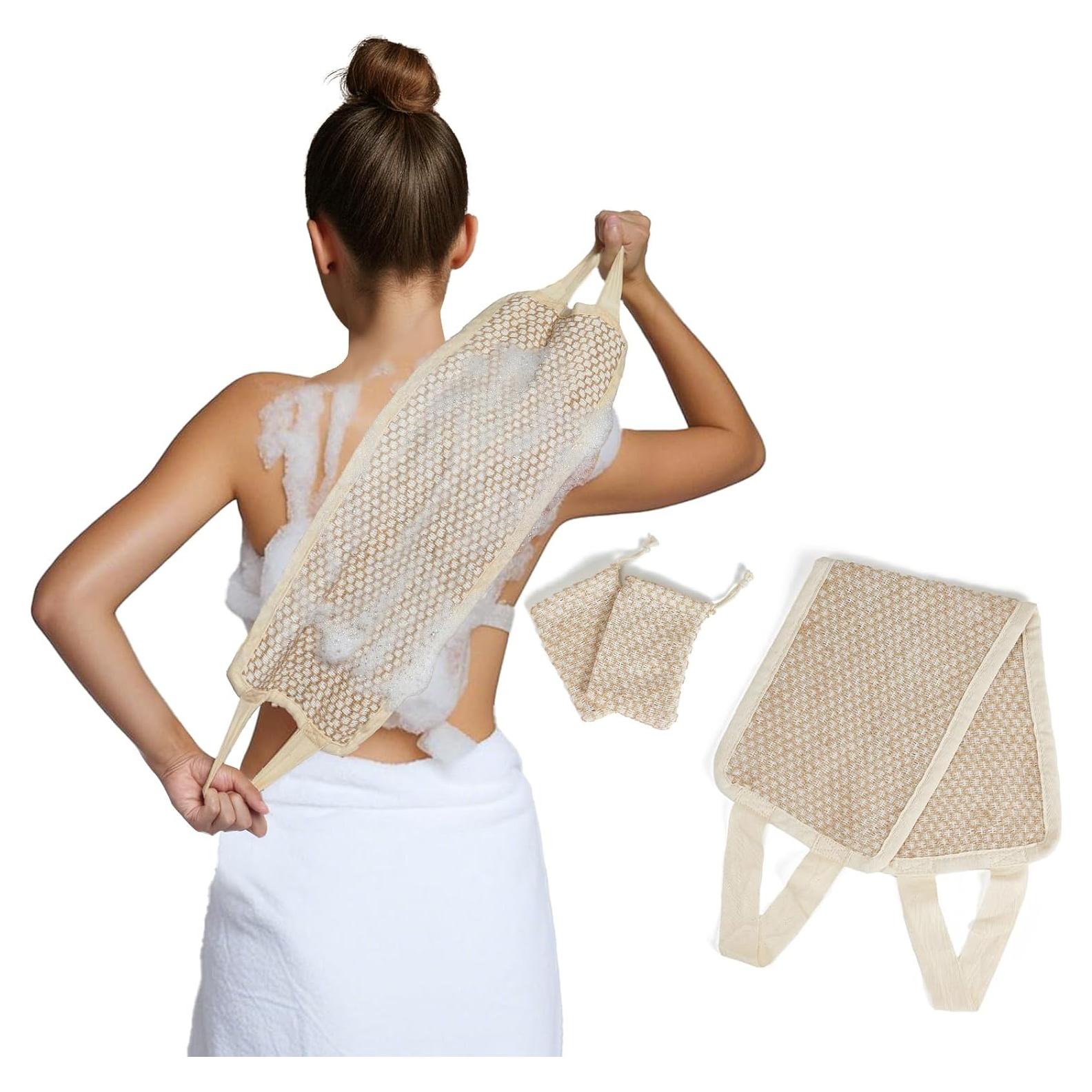 Esfregador de Espalda MARRASSA de Yute Natural 90 cm