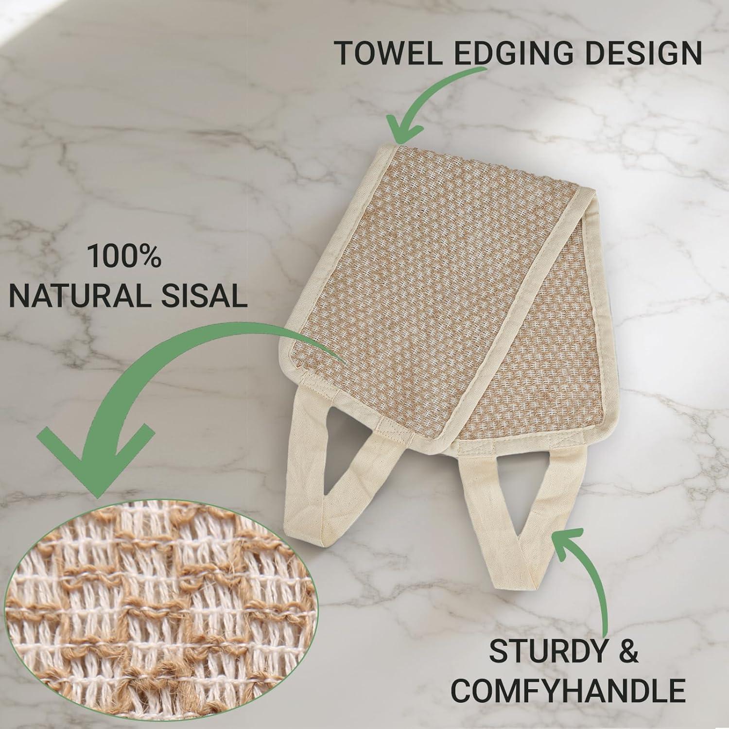 Esfregador de Espalda MARRASSA de Yute Natural 90 cm