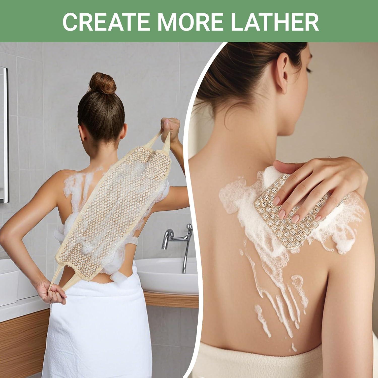 Esfregador de Espalda MARRASSA de Yute Natural 90 cm