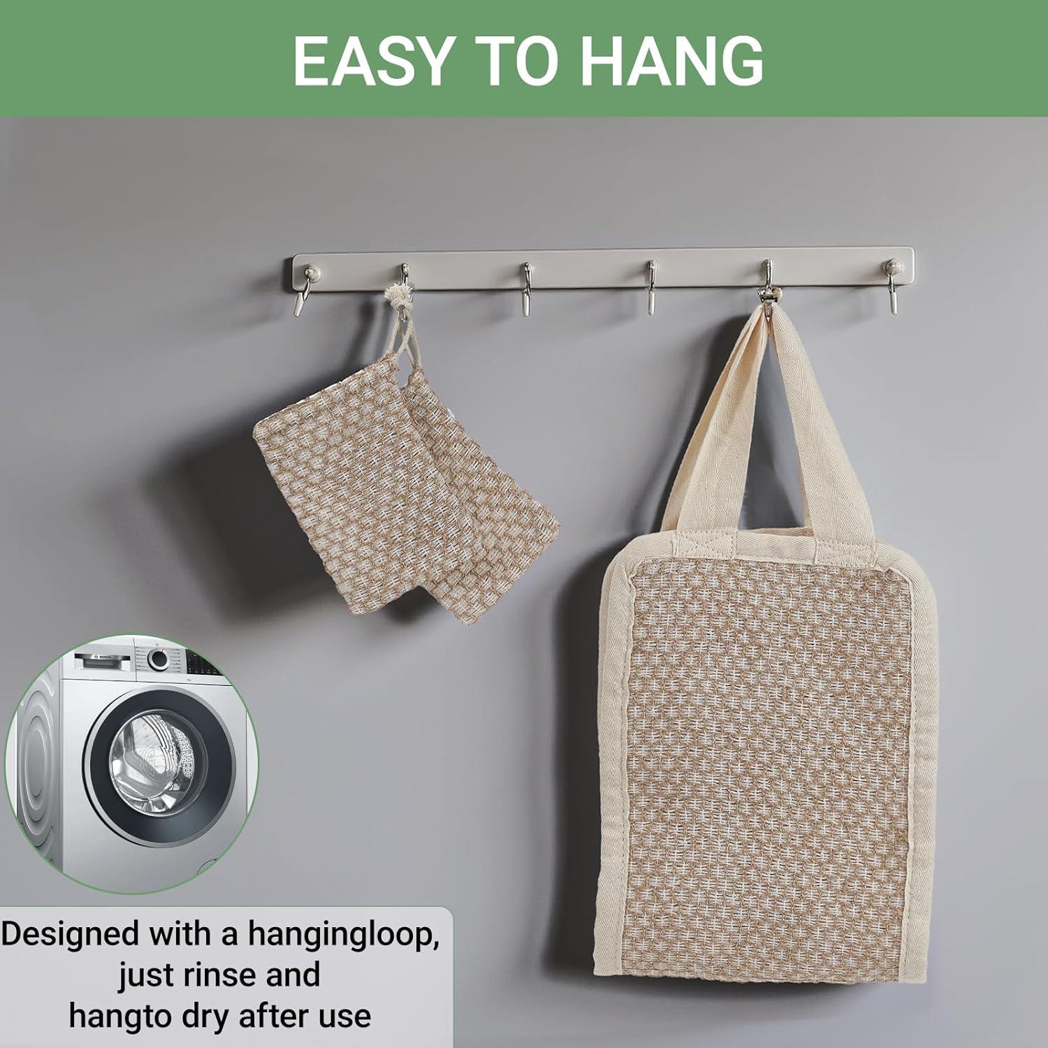 Esfregador de Espalda MARRASSA de Yute Natural 90 cm