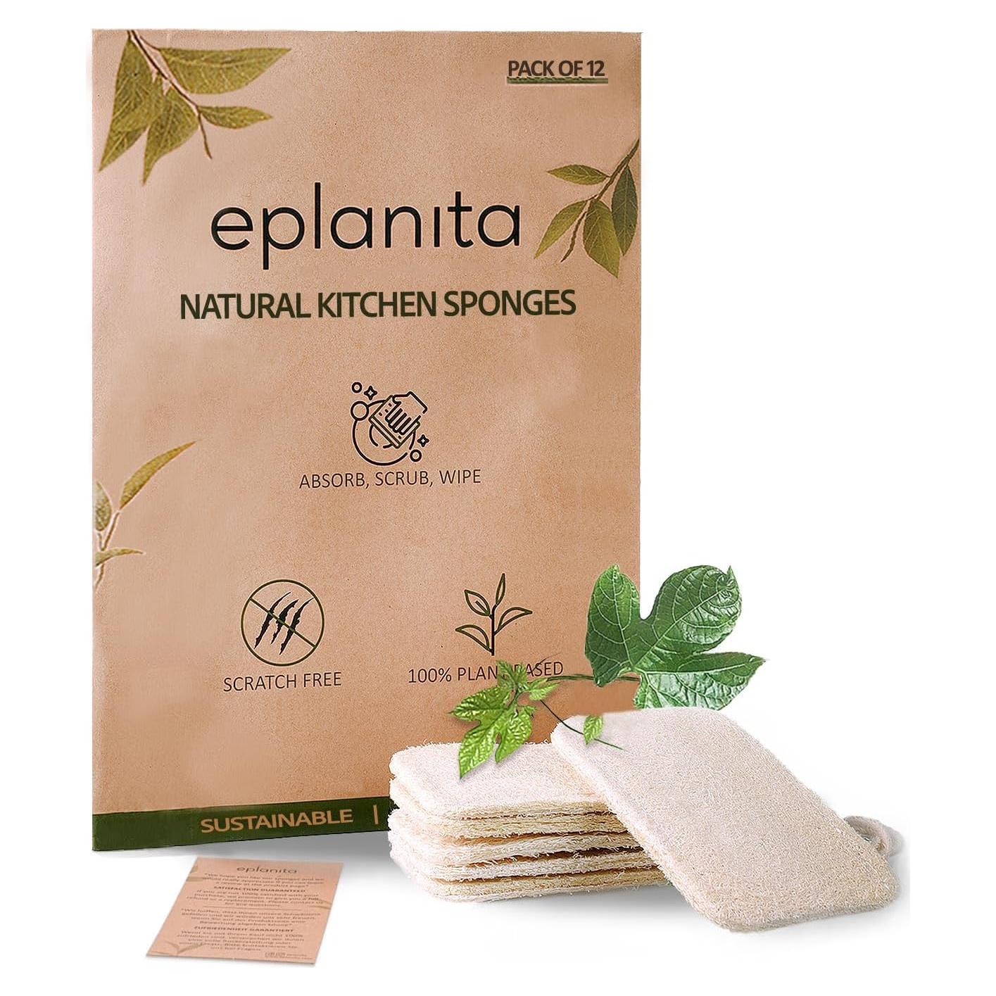 Esponjas de Lavar Platos Ecológicas Eplanita - 12 Unidades de Lufa