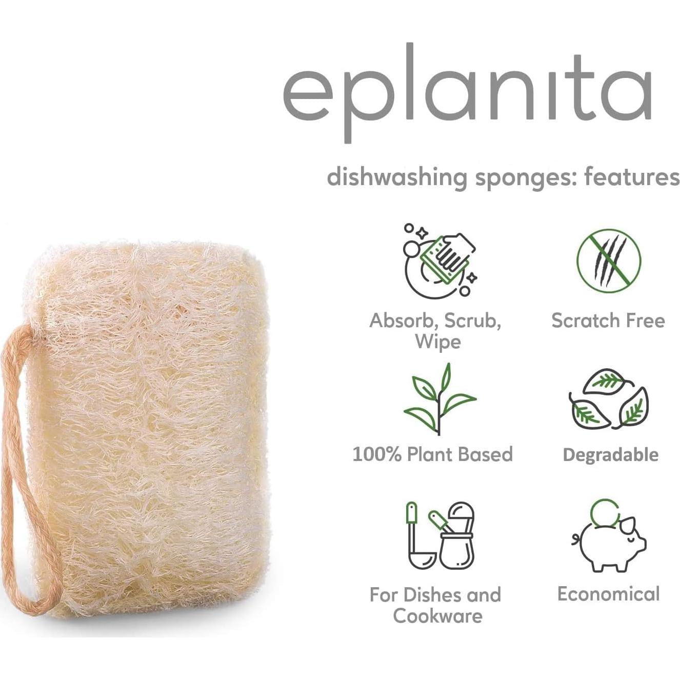 Esponjas de Lavar Platos Ecológicas Eplanita - 12 Unidades de Lufa
