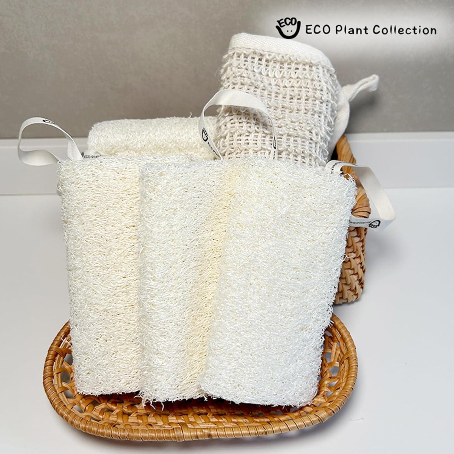 Esponja de Baño Lufa Natural - Paquete de 3 Unidades Exfoliantes