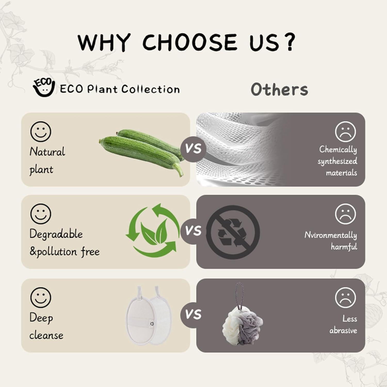 Esponja de Baño Lufa Natural - Paquete de 3 Unidades Exfoliantes