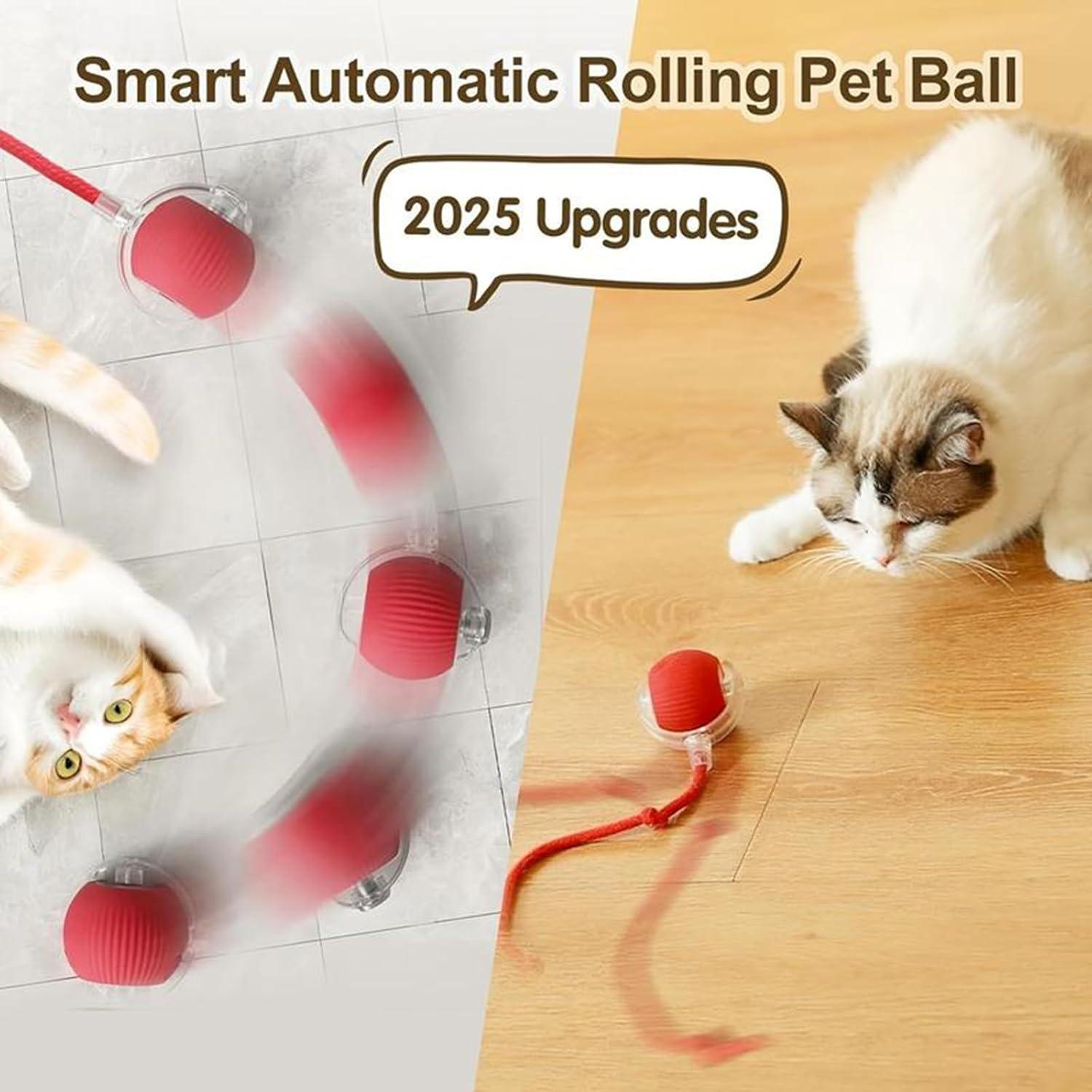 Juguete Interactivo para Gatos Genérico Bola Automático Rojo