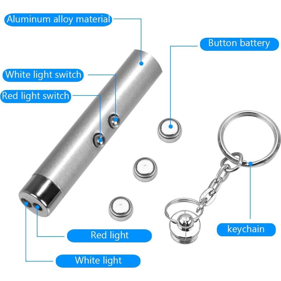 Juguete Interactivo para Gatos y Perros - Puntero Láser LED 6pcs