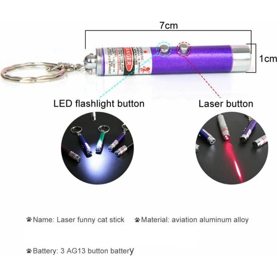 Juguete Interactivo para Gatos y Perros - Puntero Láser LED 6pcs