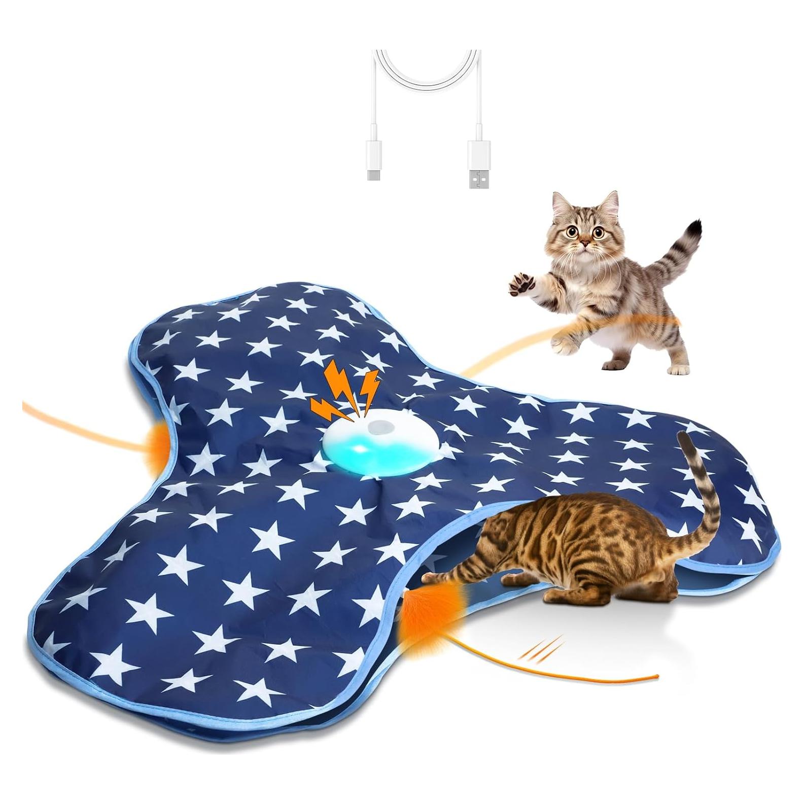 Juguete Interactivo para Gatos Oxawo P43 con Plumas y Sonido